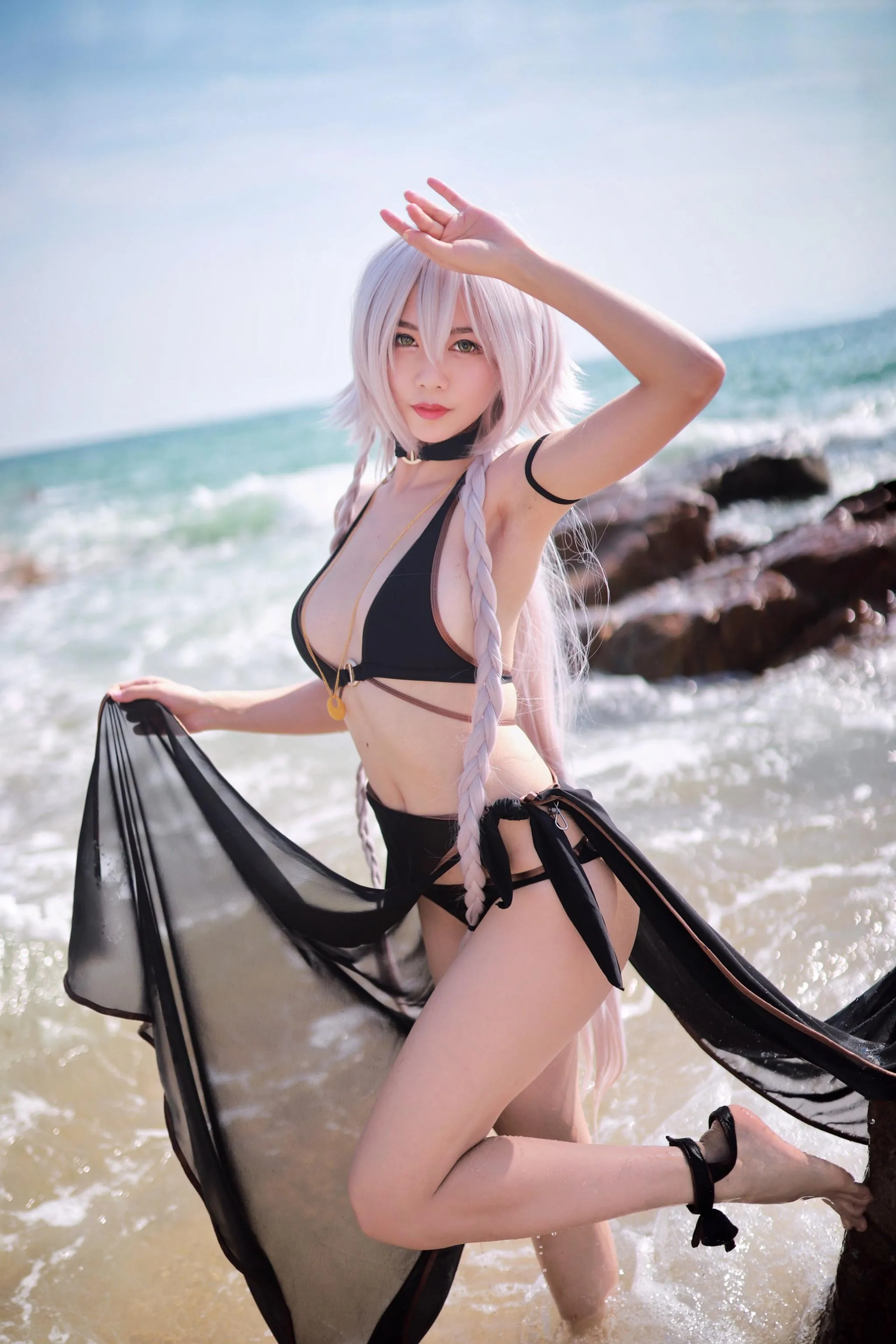 抖娘-利世 – NO.41 黑贞德泳装 [40P]插图6